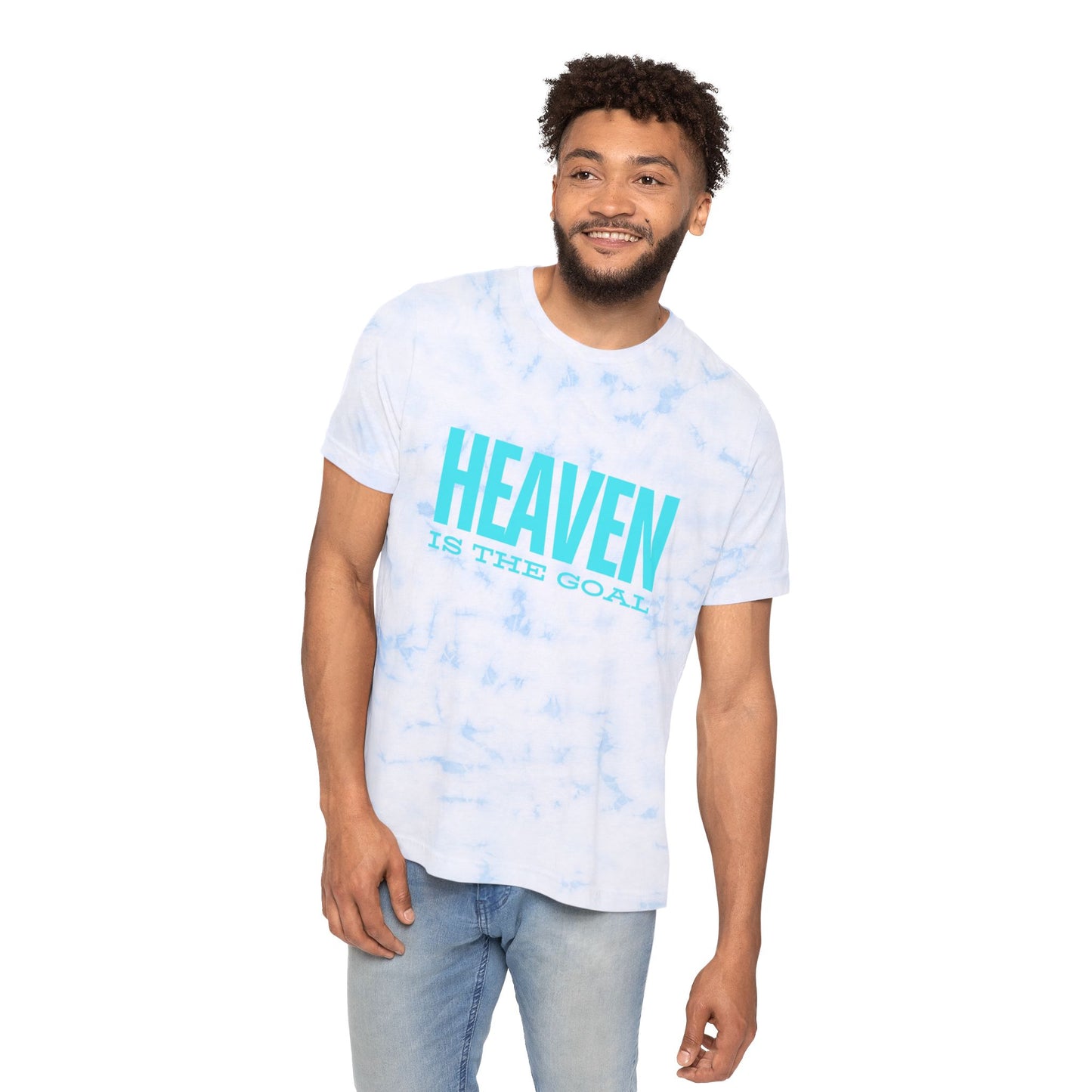 Heaven is the Goal Blue Tie-Dyed T-Shirt