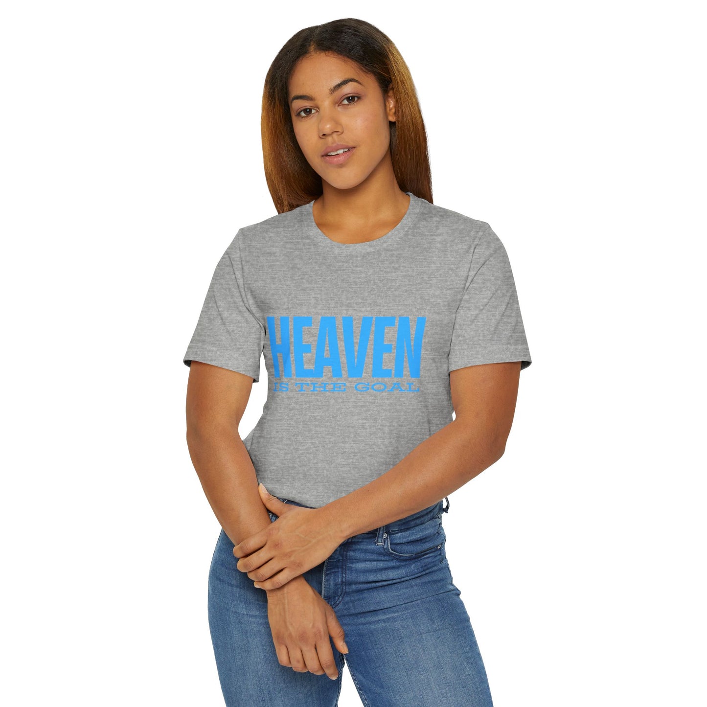 Heaven is the Goal Blue Tee